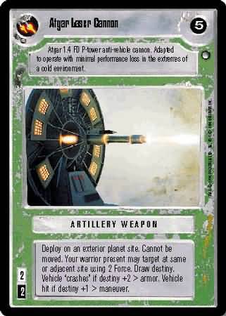 Atgar Laser Cannon Uncommon2 Light Side BB Star Wars Hoth Limited Singles Atgar Laser Cannon Uncommon2 Light Side BB Star Wars Hoth Limited Singles