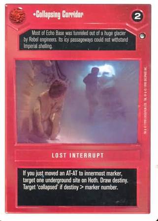 Collapsing Corridor Rare2 Dark Side WB Star Wars Hoth Unlimited Singles Collapsing Corridor Rare2 Dark Side WB Star Wars Hoth Unlimited Singles