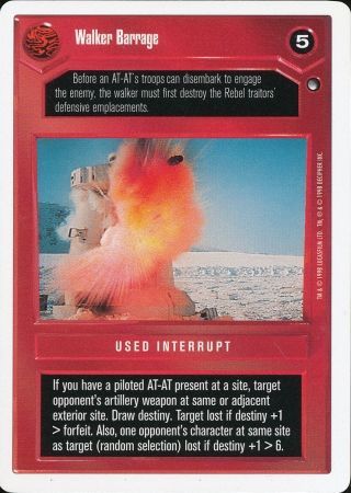 Walker Barrage Uncommon1 Dark Side WB Walker Barrage Uncommon1 Dark Side WB