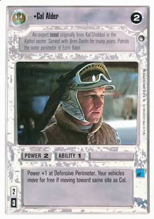 Cal Alder Uncommon2 Light Side WB Star Wars Hoth Unlimited Singles Cal Alder Uncommon2 Light Side WB Star Wars Hoth Unlimited Singles
