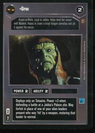 Giran Rare Dark Side Star Wars Jabba s Palace Limited Singles Giran Rare Dark Side Star Wars Jabba s Palace Limited Singles