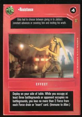 Resistance Uncommon Dark Side Star Wars Jabba s Palace Limited Singles Resistance Uncommon Dark Side Star Wars Jabba s Palace Limited Singles
