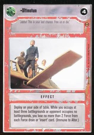 Ultimatum Uncommon Light Side Star Wars Jabba s Palace Limited Singles Ultimatum Uncommon Light Side Star Wars Jabba s Palace Limited Singles