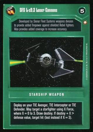 SFS L s9 3 Laser Cannons Common Dark Side Star Wars Special Edition Limited Singles SFS L s9 3 Laser Cannons Common Dark Side Star Wars Special Edition Limited Singles