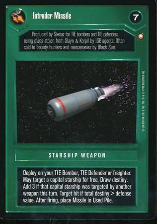 Intruder Missile Fixed Dark Side Star Wars Special Edition Limited Singles Intruder Missile Fixed Dark Side Star Wars Special Edition Limited Singles