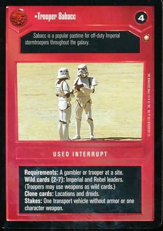 Trooper Sabacc Fixed Dark Side Star Wars Special Edition Limited Singles Trooper Sabacc Fixed Dark Side Star Wars Special Edition Limited Singles