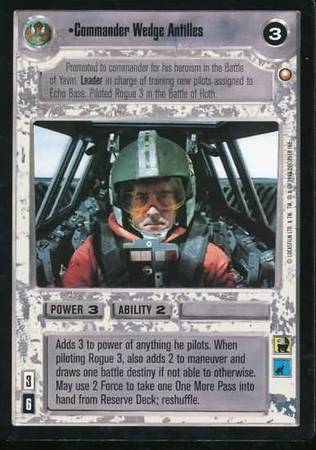 Commander Wedge Antilles Rare Light Side Commander Wedge Antilles Rare Light Side