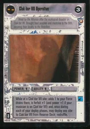 Clak dor VII Operative Uncommon Light Side Star Wars Special Edition Limited Singles Clak dor VII Operative Uncommon Light Side Star Wars Special Edition Limited Singles