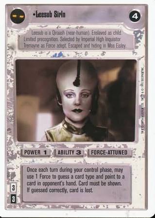 Leesub Sirln Rare2 Light Side Star Wars Premiere Unlimited Edition Star Wars Singles Leesub Sirln Rare2 Light Side Star Wars Premiere Unlimited Edition Star Wars Singles