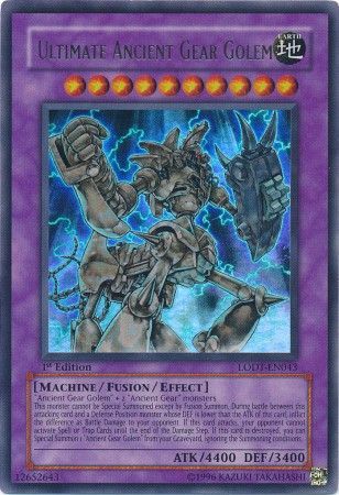 Ultimate Ancient Gear Golem LODT EN043 Ultra Rare 1st Edition Ultimate Ancient Gear Golem LODT EN043 Ultra Rare 1st Edition