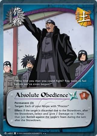 Absolute Obedience 057 Rare Naruto The Chosen Absolute Obedience 057 Rare Naruto The Chosen