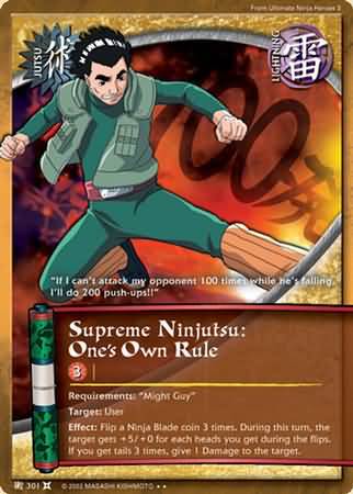 Supreme Ninjutsu One s Own Rule 301 Rare Naruto The Chosen Supreme Ninjutsu One s Own Rule 301 Rare Naruto The Chosen