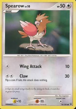 Spearow 74 100 Common Diamond Pearl Majestic Dawn Singles Spearow 74 100 Common Diamond Pearl Majestic Dawn Singles
