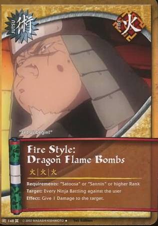 Fire Style Dragon Flame Bombs 148 Uncommon Naruto The Chosen Fire Style Dragon Flame Bombs 148 Uncommon Naruto The Chosen