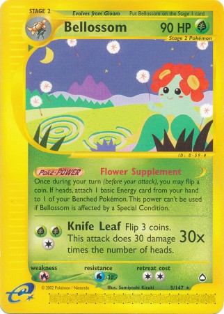 Bellossom 5 147 Rare Aquapolis Singles Bellossom 5 147 Rare Aquapolis Singles