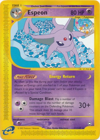 Espeon 11 147 Rare Espeon 11 147 Rare