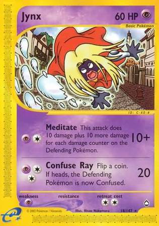 Jynx 18 147 Rare Aquapolis Singles Jynx 18 147 Rare Aquapolis Singles