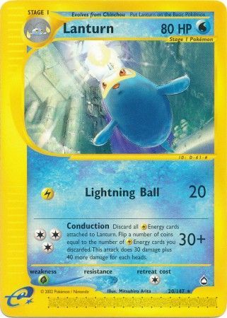 Lanturn 20 147 Rare Aquapolis Singles Lanturn 20 147 Rare Aquapolis Singles