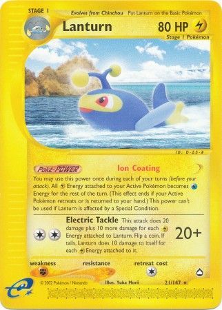 Lanturn 21 147 Rare Aquapolis Singles Lanturn 21 147 Rare Aquapolis Singles