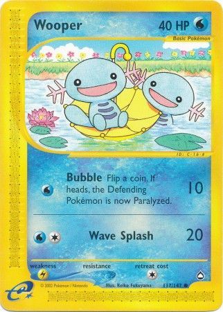 Wooper 117 147 Common Aquapolis Singles Wooper 117 147 Common Aquapolis Singles