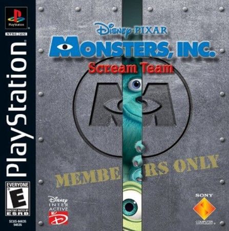 Monsters Inc Scream Team Black Label Playstation 1 Sony Playstation PS1 Monsters Inc Scream Team Black Label Playstation 1 Sony Playstation PS1