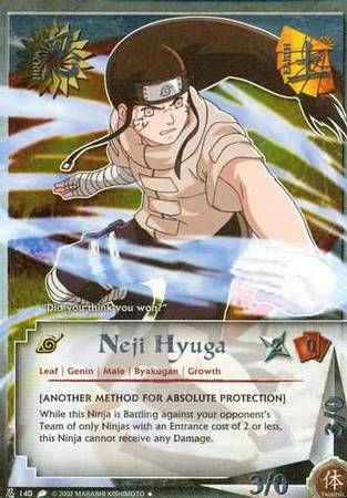 Neji Hyuga 140 Foil Platinum Lettering Promo Naruto CCG Promos Neji Hyuga 140 Foil Platinum Lettering Promo Naruto CCG Promos