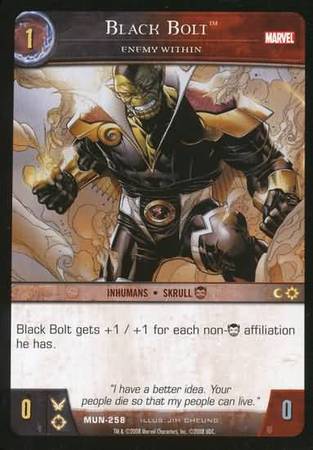 Black Bolt Enemy Within MUN 258 Common Vs System Marvel Universe Black Bolt Enemy Within MUN 258 Common Vs System Marvel Universe