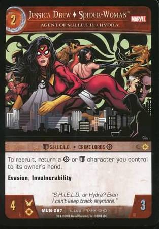 Jessica Drew Spider Woman Agent of S H I E L D HYDRA MUN 097 Common Vs System Marvel Universe Jessica Drew Spider Woman Agent of S H I E L D HYDRA MUN 097 Common Vs System Marvel Universe