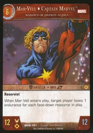 Warden of Prison Alpha MUN-101 Common NM VS 6x Mar-Vell <> Captain Marvel 