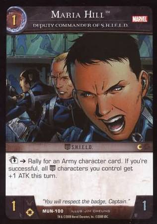 Maria Hill Deputy Commander of S H I E L D MUN 100 Common Vs System Marvel Universe Maria Hill Deputy Commander of S H I E L D MUN 100 Common Vs System Marvel Universe