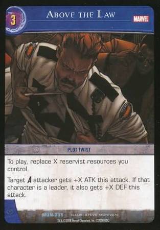 Above the Law MUN 035 Uncommon Vs System Marvel Universe Above the Law MUN 035 Uncommon Vs System Marvel Universe