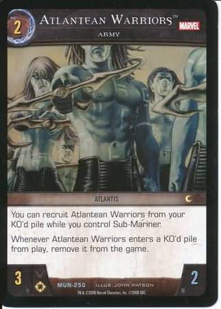 Atlantean Warriors Army MUN 250 Uncommon Vs System Marvel Universe Atlantean Warriors Army MUN 250 Uncommon Vs System Marvel Universe