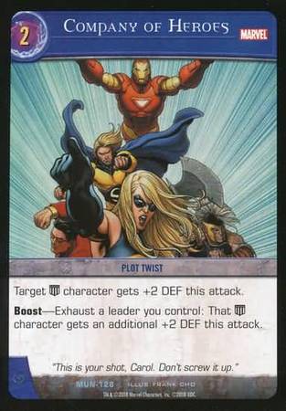 Company of Heroes MUN 128 Uncommon Vs System Marvel Universe Company of Heroes MUN 128 Uncommon Vs System Marvel Universe