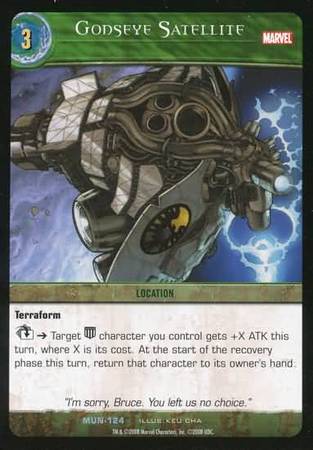Godseye Satellite MUN 124 Uncommon Vs System Marvel Universe Godseye Satellite MUN 124 Uncommon Vs System Marvel Universe