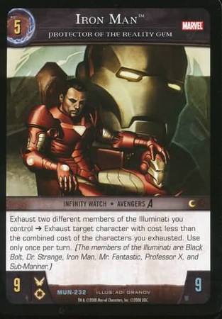 Iron Man Protector of the Reality Gem MUN 232 Uncommon Vs System Marvel Universe Iron Man Protector of the Reality Gem MUN 232 Uncommon Vs System Marvel Universe
