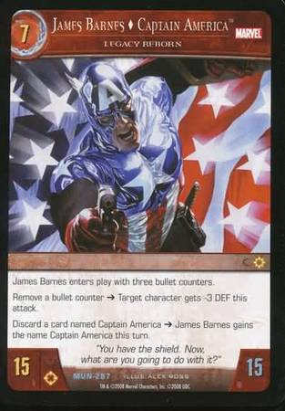 James Barnes Captain America Legacy Reborn MUN 287 Uncommon Vs System Marvel Universe James Barnes Captain America Legacy Reborn MUN 287 Uncommon Vs System Marvel Universe