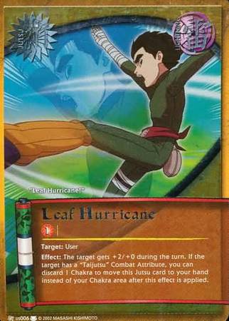 Leaf Hurricane us006 Foil Platinum Lettering Promo Naruto CCG Promos Leaf Hurricane us006 Foil Platinum Lettering Promo Naruto CCG Promos