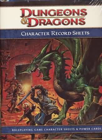 Character Record Sheets accessory D D 4th Edition RPG WOC2172174 Dungeons Dragons 4th Edition Character Record Sheets accessory D D 4th Edition RPG WOC2172174 Dungeons Dragons 4th Edition