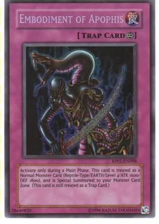 Embodiment of Apophis RP01 EN098 Secret Rare Retro Pack 1 RP01 Embodiment of Apophis RP01 EN098 Secret Rare Retro Pack 1 RP01
