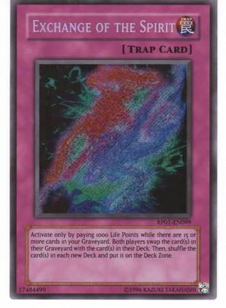 Exchange of the Spirit RP01 EN099 Secret Rare Exchange of the Spirit RP01 EN099 Secret Rare
