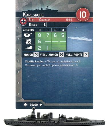 36 Karlsruhe Task Force Axis Allies Miniatures Uncommon 36 Karlsruhe Task Force Axis Allies Miniatures Uncommon