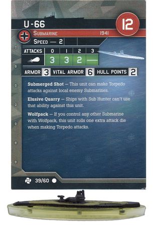 39 U 66 Task Force Axis Allies Miniatures Common 39 U 66 Task Force Axis Allies Miniatures Common