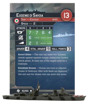 42 Eugenio di Savoia Task Force Axis Allies Miniatures Uncommon 42 Eugenio di Savoia Task Force Axis Allies Miniatures Uncommon