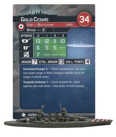 Axis and Allies War at Sea Task Force Isokaze 55/60 NO CARD 