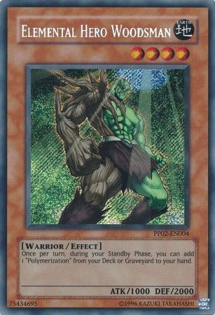 Elemental Hero Woodsman PP02 EN004 Secret Rare Elemental Hero Woodsman PP02 EN004 Secret Rare