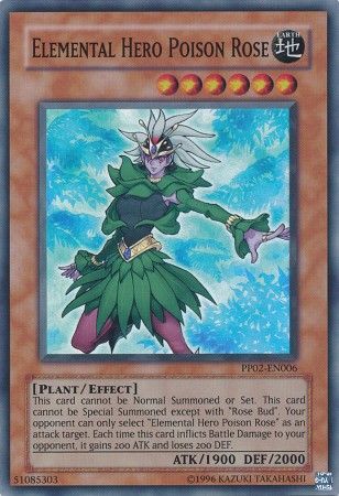 Elemental Hero Poison Rose PP02 EN006 Super Rare Premium Pack Series PP01 PP02 Super Rares Elemental Hero Poison Rose PP02 EN006 Super Rare Premium Pack Series PP01 PP02 Super Rares