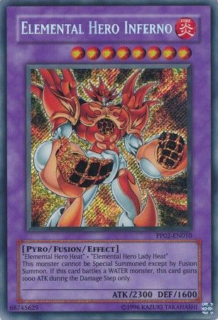 Elemental Hero Inferno PP02 EN010 Secret Rare Elemental Hero Inferno PP02 EN010 Secret Rare