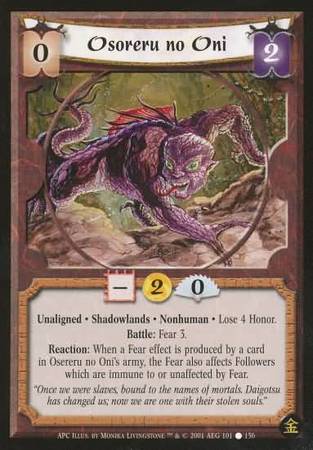 Osoreru no Oni Shadowlands 101 Common A Perfect Cut Osoreru no Oni Shadowlands 101 Common A Perfect Cut