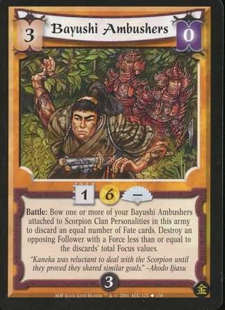 Bayushi Ambushers 123 Uncommon An Oni s Fury Bayushi Ambushers 123 Uncommon An Oni s Fury