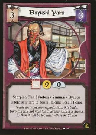 Bayushi Yaro Scorpion 135 Common Broken Blades Bayushi Yaro Scorpion 135 Common Broken Blades